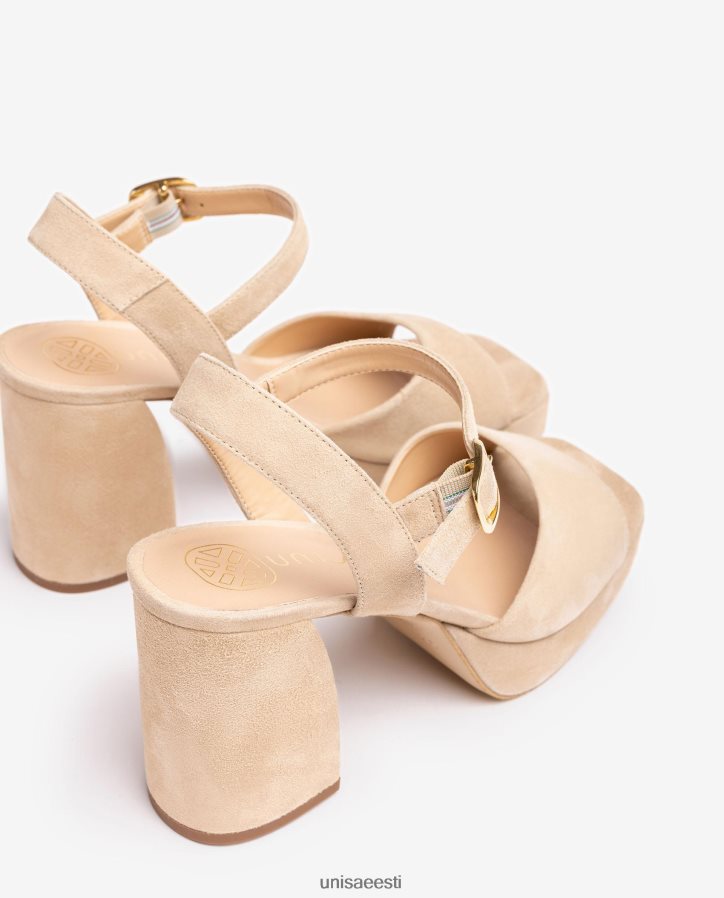 Unisa 88PPB465 laia kontsaga seemisnahast sandaal naised beež
