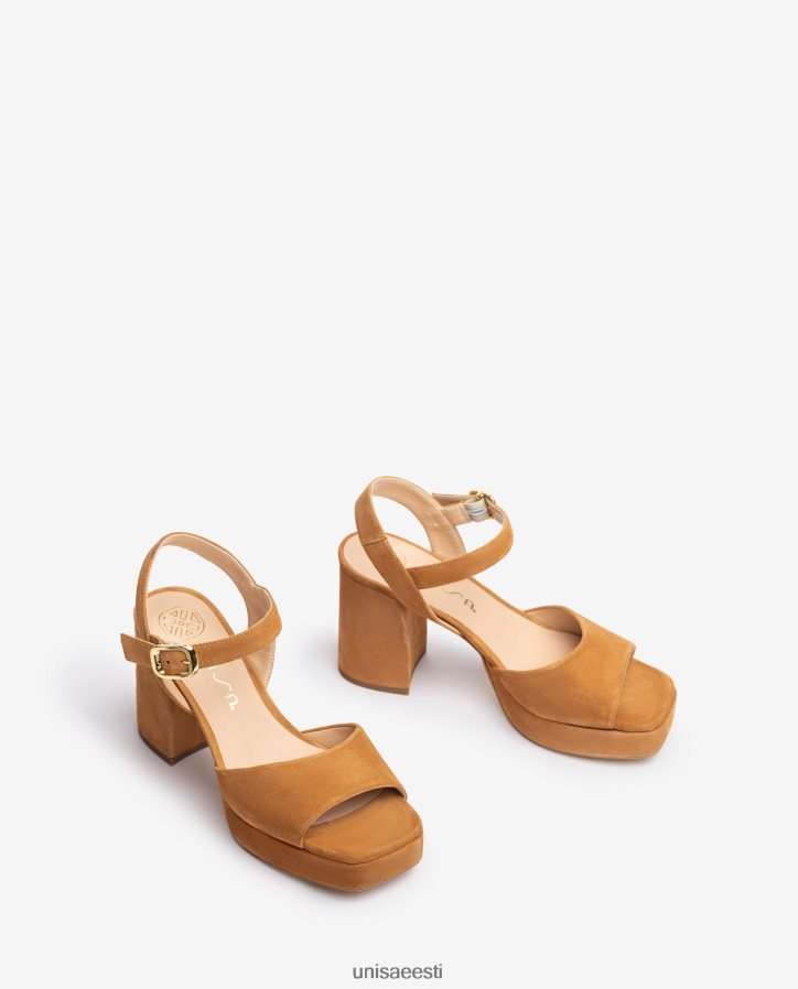 Unisa 88PPB466 laia kontsaga seemisnahast sandaal naised pruun