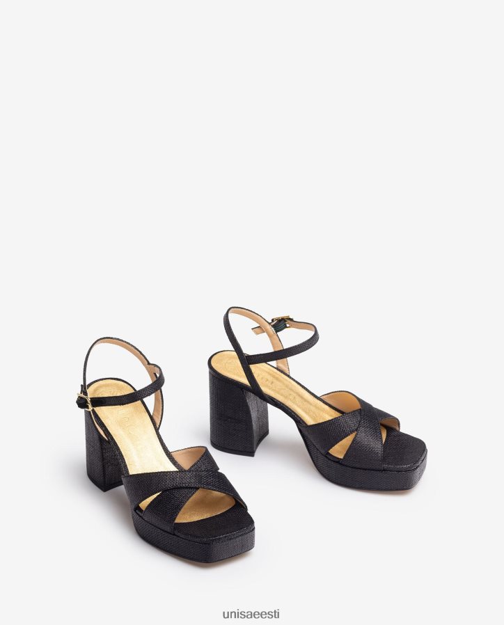 Unisa 88PPB469 laia kontsaga sandaalid naised must