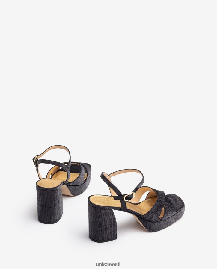 Unisa 88PPB469 laia kontsaga sandaalid naised must
