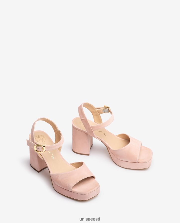 Unisa 88PPB46 laia kontsaga seemisnahast sandaal naised roosa