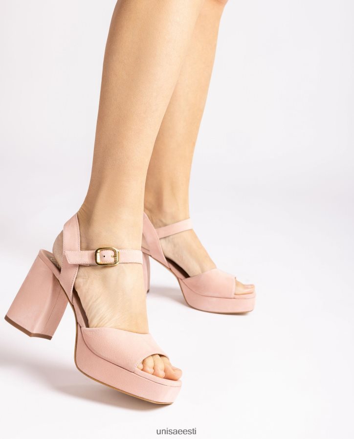 Unisa 88PPB46 laia kontsaga seemisnahast sandaal naised roosa