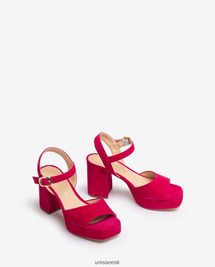 Unisa 88PPB483 laia kontsaga seemisnahast sandaal naised roosa