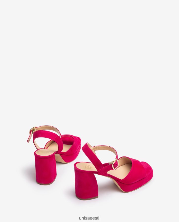 Unisa 88PPB483 laia kontsaga seemisnahast sandaal naised roosa