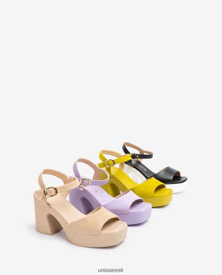 Unisa 88PPB486 sobiva plokk-kontsaga sandaal naised beež