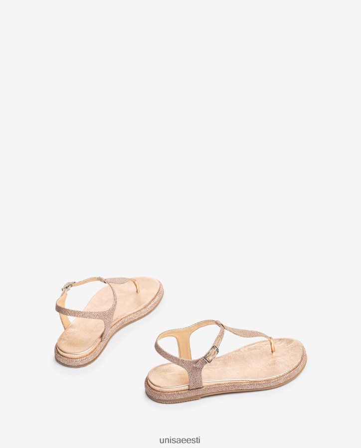 Unisa 88PPB428 läikivast kangast varbapostiga sandaal naised roosa