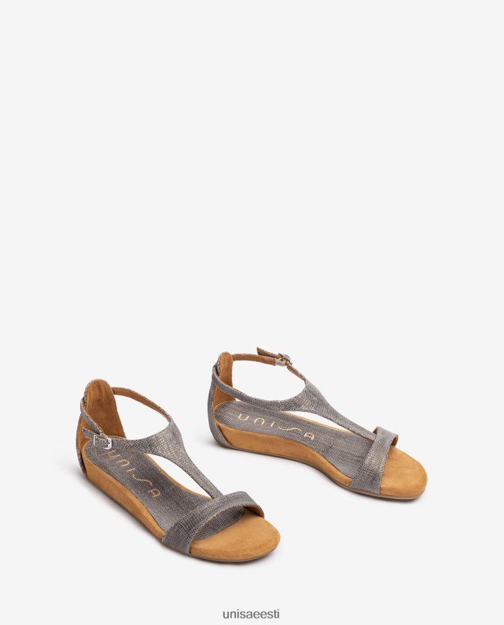 Unisa 88PPB4387 metallist efektiga nahast sandaalid koos jalarihmaga naised graatsiline