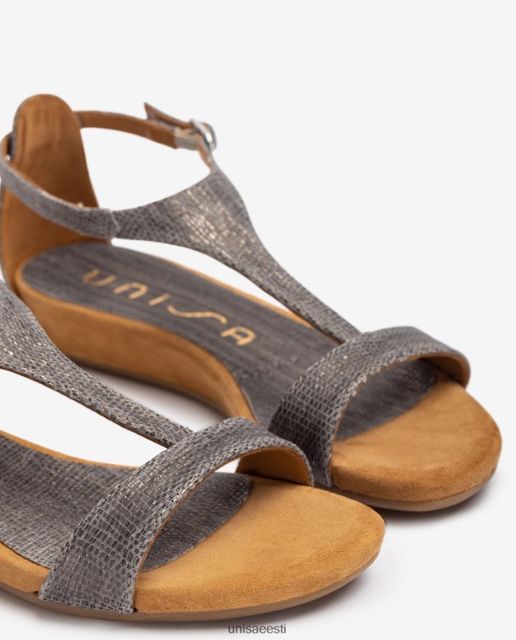 Unisa 88PPB4387 metallist efektiga nahast sandaalid koos jalarihmaga naised graatsiline