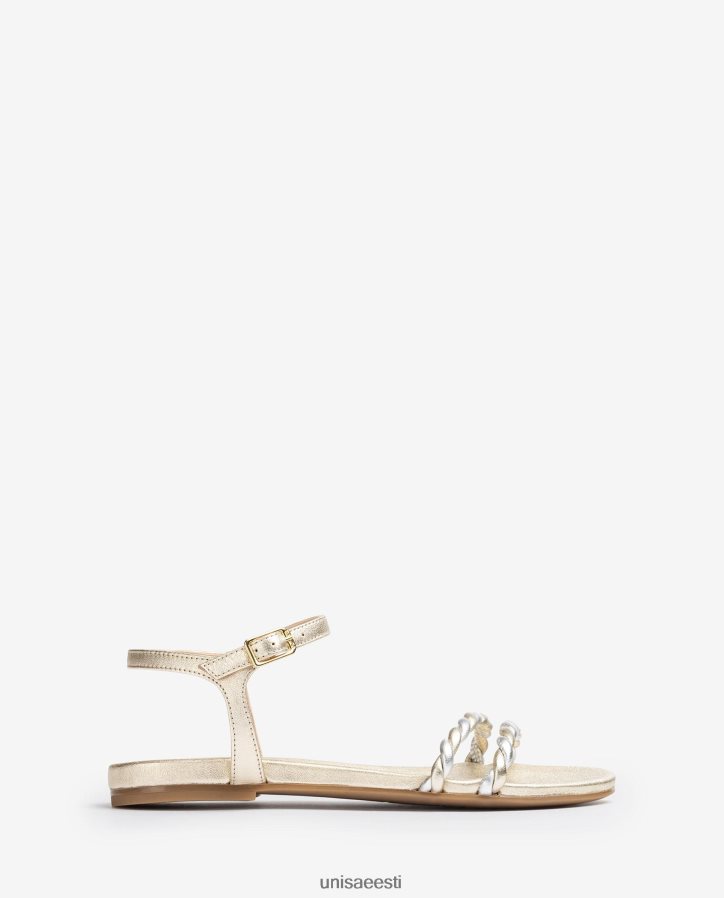 Unisa 88PPB442 spiraalsete rihmadega sandaal naised kullast