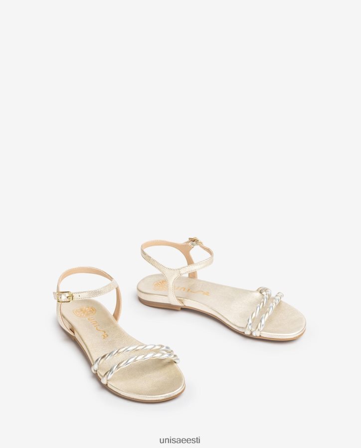 Unisa 88PPB442 spiraalsete rihmadega sandaal naised kullast