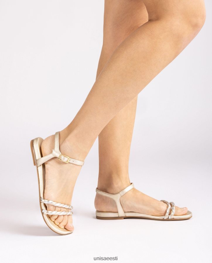 Unisa 88PPB442 spiraalsete rihmadega sandaal naised kullast