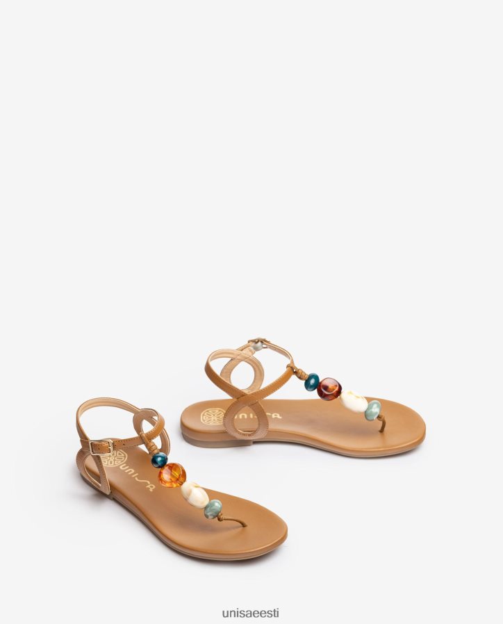 Unisa 88PPB446 varbapostiga sandaal kaunistusega naised pruun