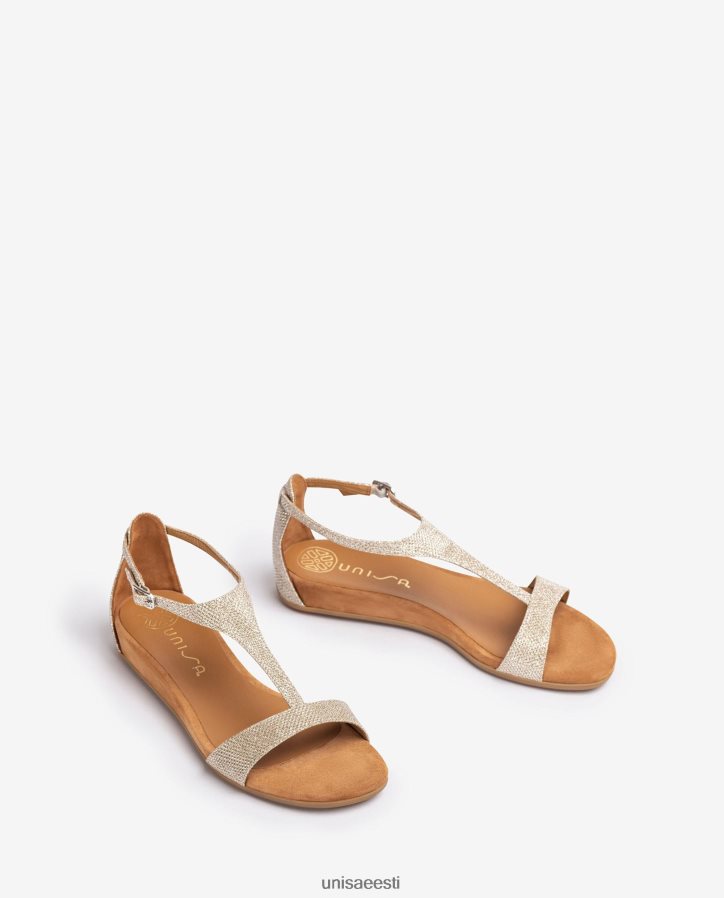 Unisa 88PPB474 sandaal rihmaga üle jalalaba naised kullast