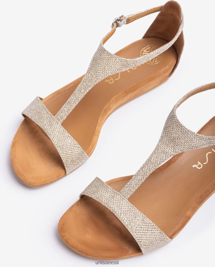 Unisa 88PPB474 sandaal rihmaga üle jalalaba naised kullast