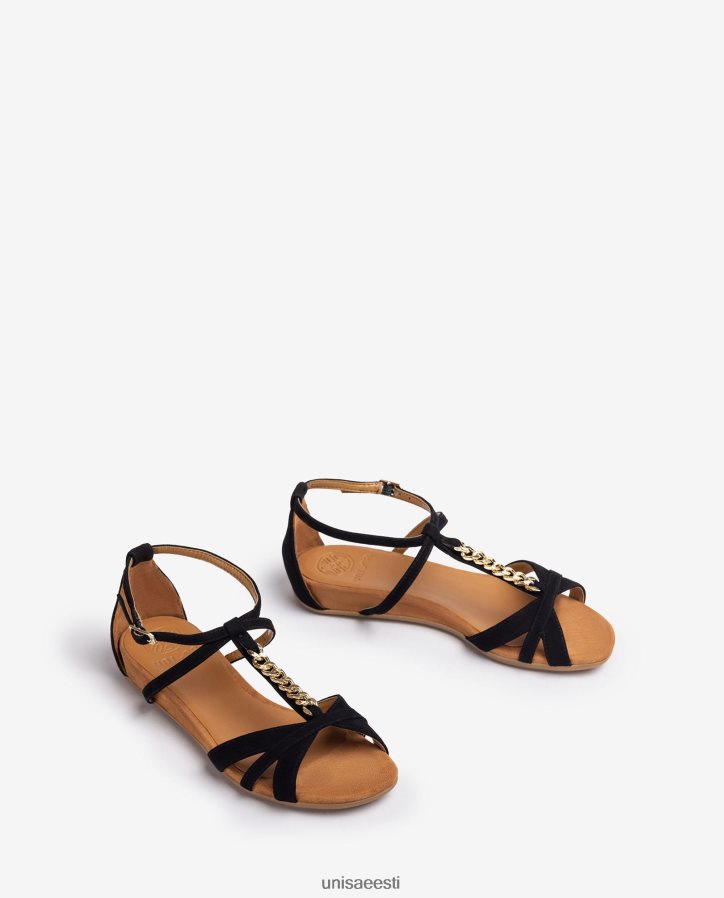 Unisa 88PPB489 ketiga lamedad sandaalid naised must