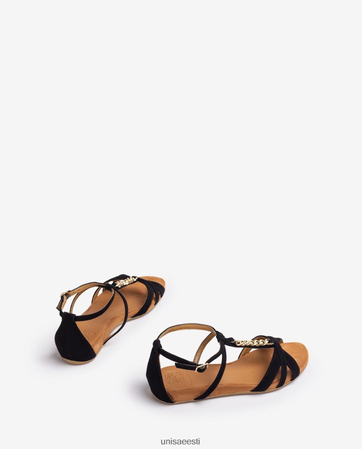 Unisa 88PPB489 ketiga lamedad sandaalid naised must