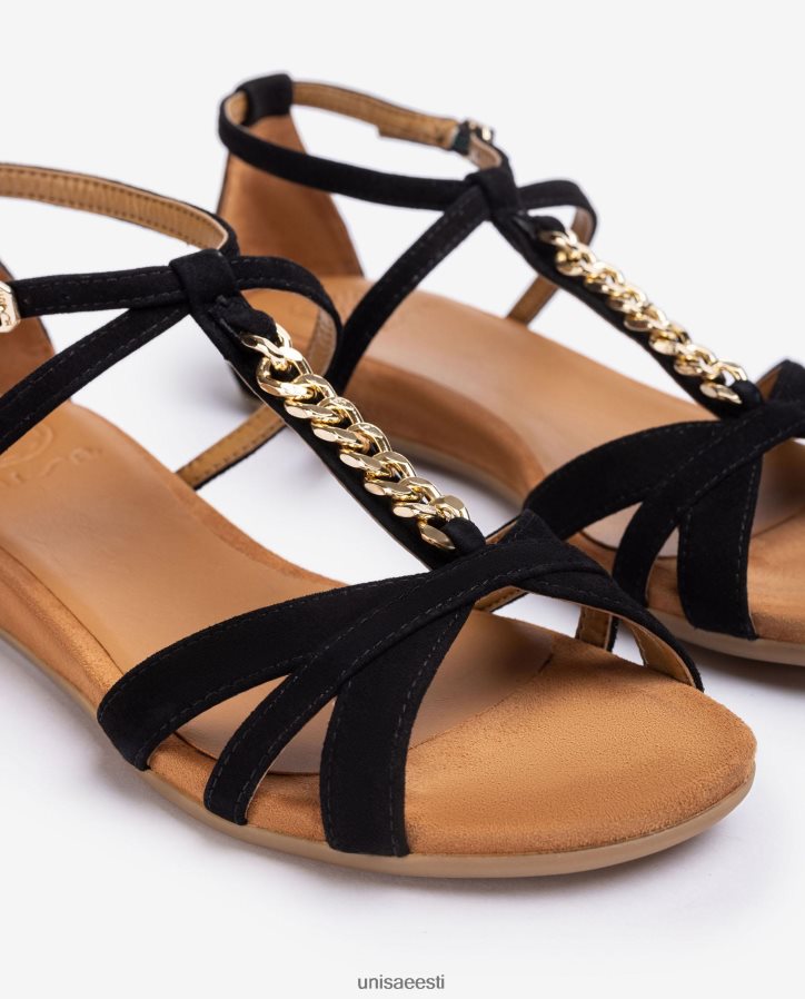 Unisa 88PPB489 ketiga lamedad sandaalid naised must