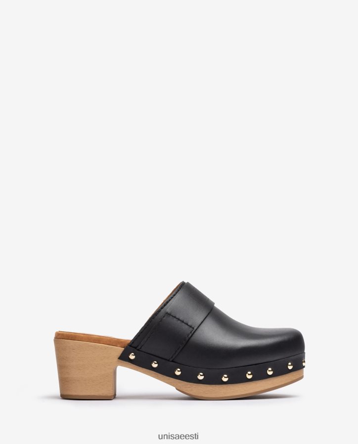 Unisa 88PPB4806 nahast valmistatud puukingad naised must