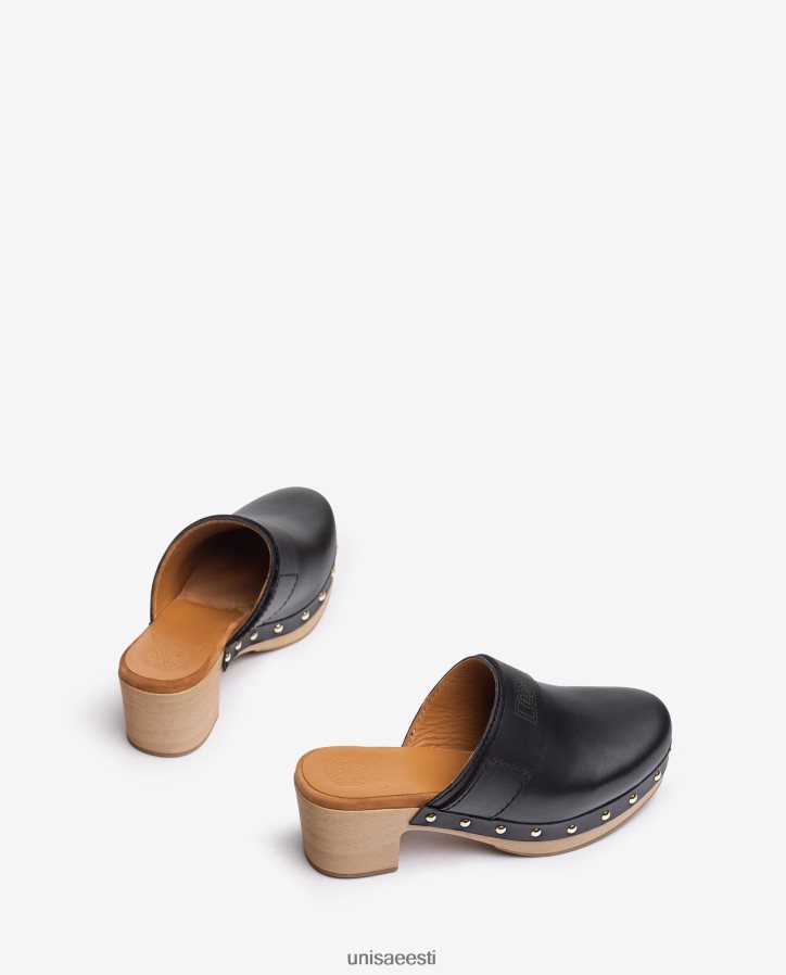 Unisa 88PPB4806 nahast valmistatud puukingad naised must