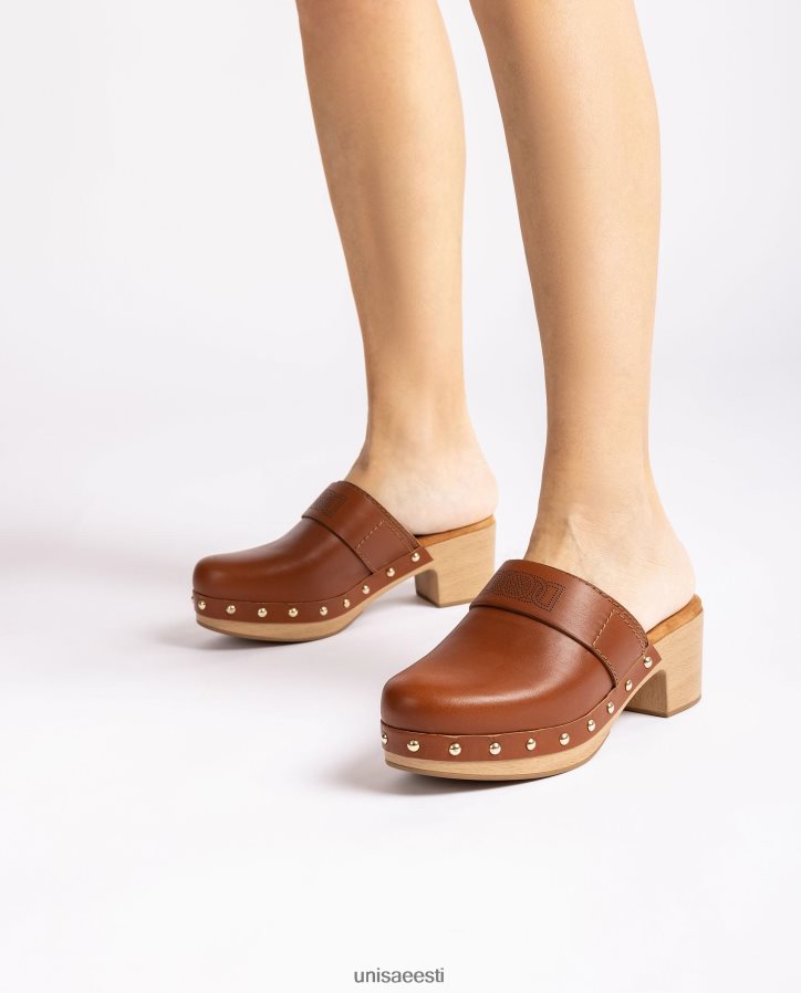 Unisa 88PPB4807 nahast valmistatud puukingad naised pruun