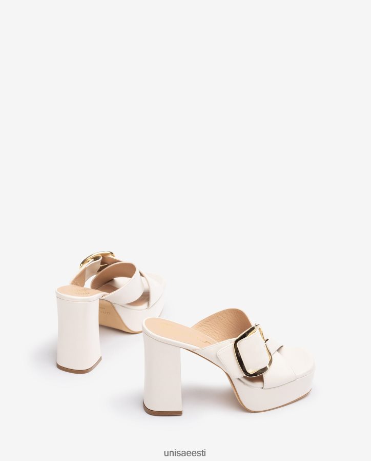 Unisa 88PPB4809 lai crossover rihmaga sandaal naised valge