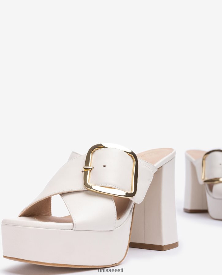 Unisa 88PPB4809 lai crossover rihmaga sandaal naised valge