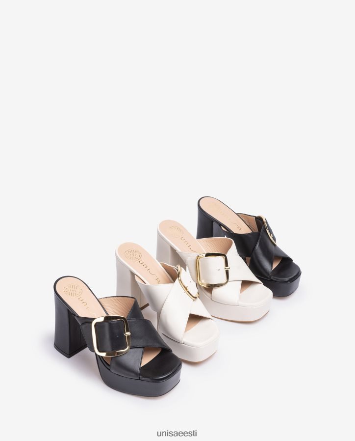 Unisa 88PPB4809 lai crossover rihmaga sandaal naised valge