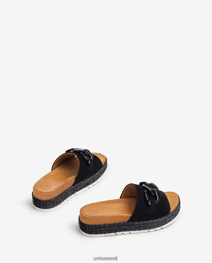 Unisa 88PPB4810 sandaalid ketiäärega naised must