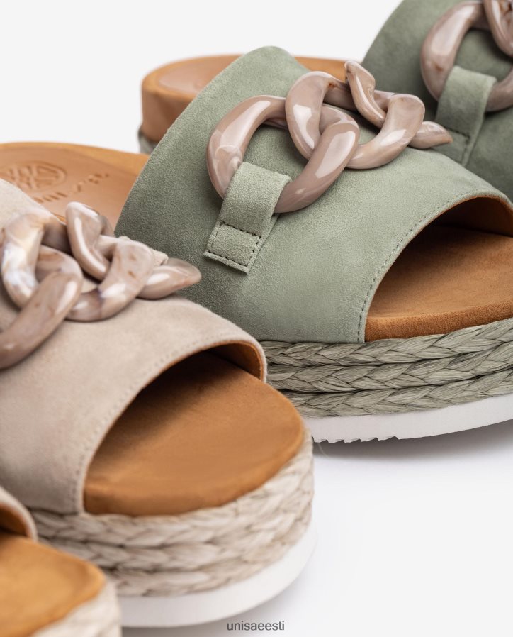 Unisa 88PPB4812 sandaalid ketiäärega naised roheline