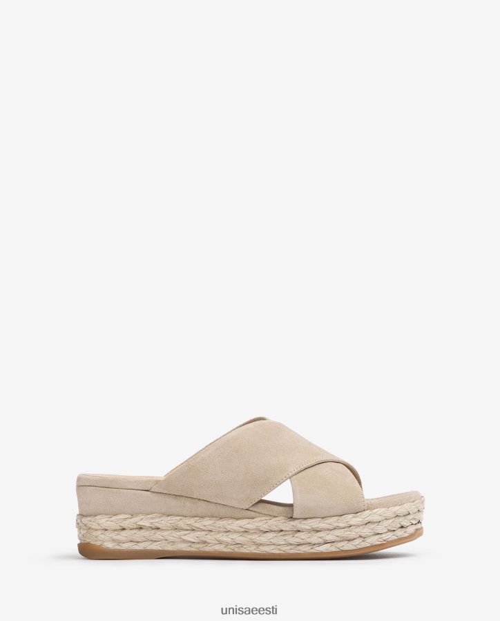 Unisa 88PPB4813 seemisnahast sandaalid, millel on ristuvad rihmad naised beež