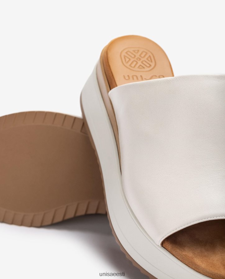 Unisa 88PPB4828 kiilkontsa ja laia vamp sandaalid naised valge