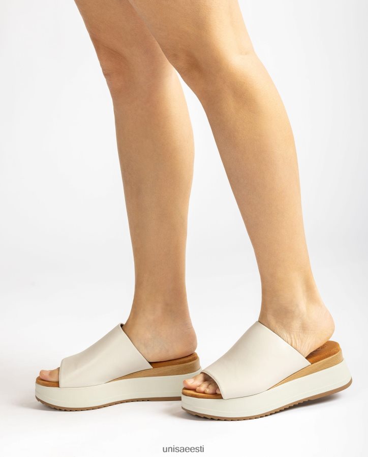 Unisa 88PPB4828 kiilkontsa ja laia vamp sandaalid naised valge