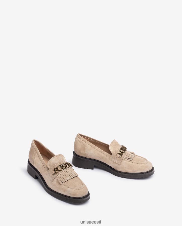 Unisa 88PPB41271 päts metallist monogrammiga naised beež