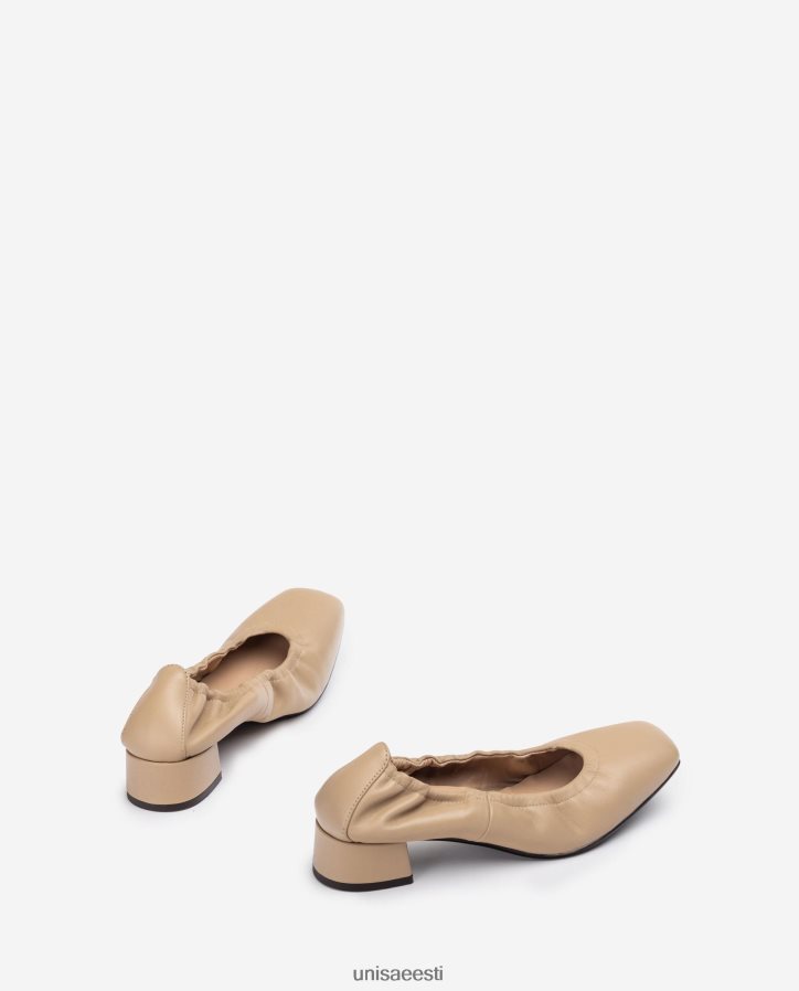 Unisa 88PPB41296 kortsutatud ääristega kingad naised beež