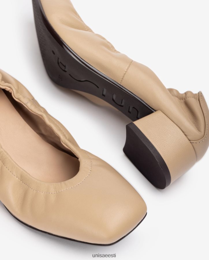 Unisa 88PPB41296 kortsutatud ääristega kingad naised beež