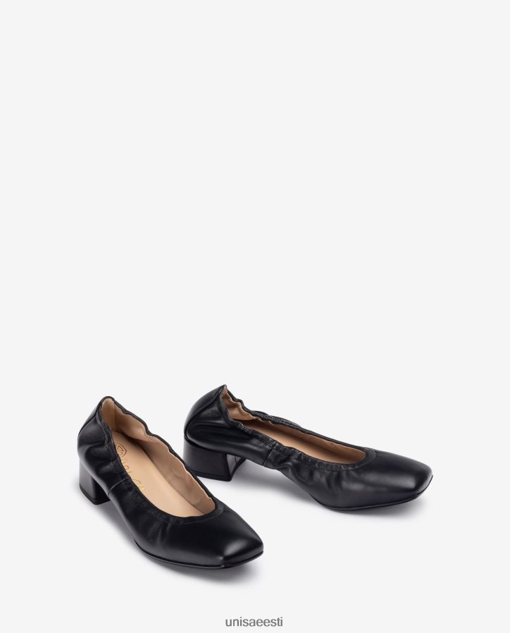 Unisa 88PPB41297 kortsutatud ääristega kingad naised must