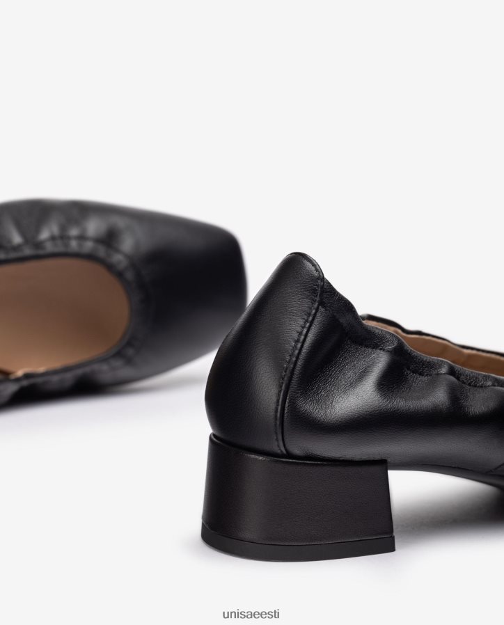 Unisa 88PPB41297 kortsutatud ääristega kingad naised must