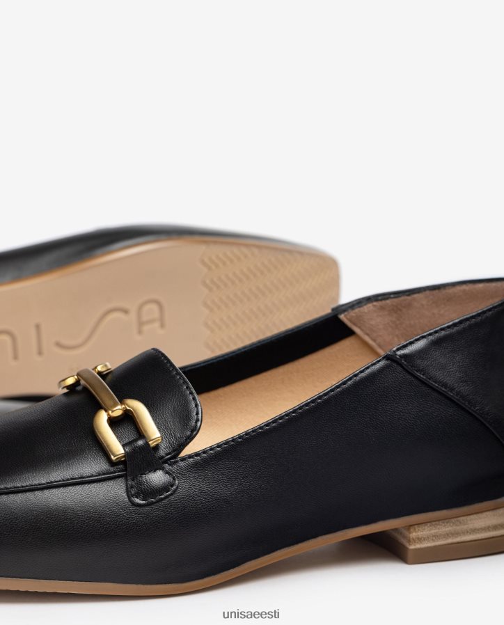 Unisa 88PPB4628 kaunistusega nahast pätsid naised must