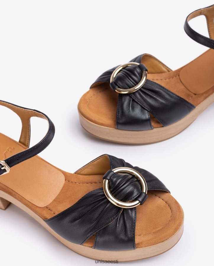 Unisa 88PPB4118 ümmarguse varbaga sandaal naised must