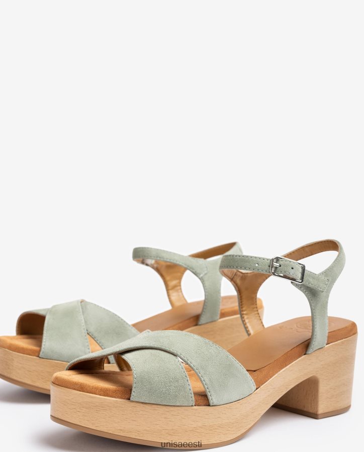 Unisa 88PPB4124 ristrihmaga sandaalid naised roheline
