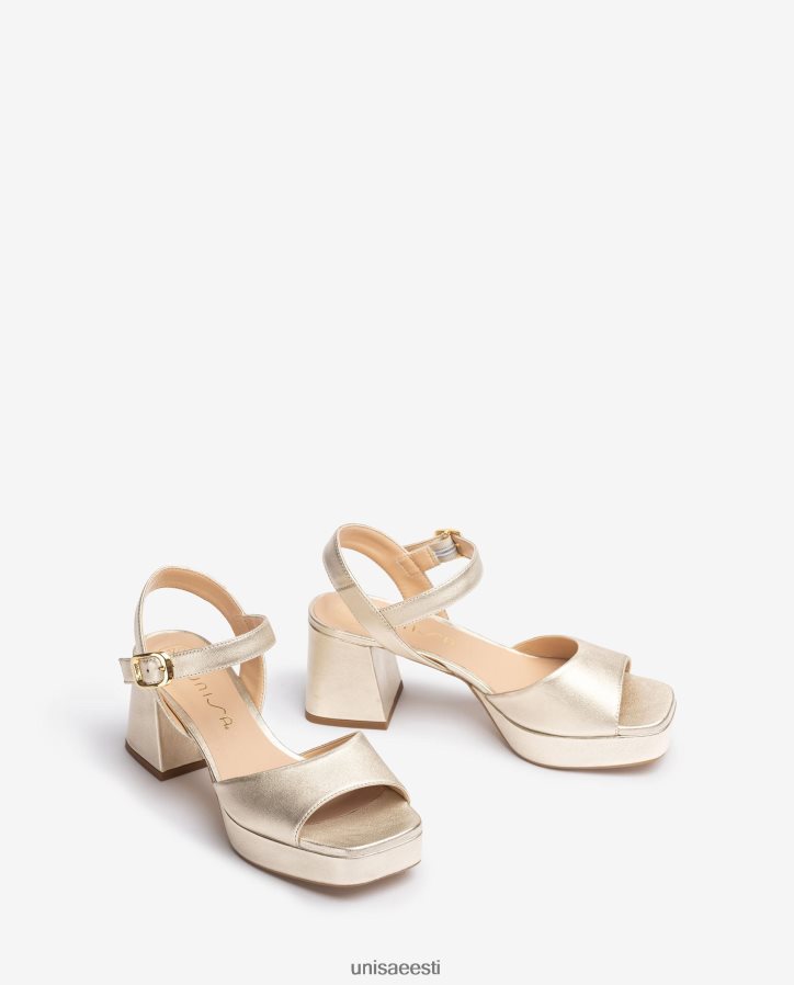 Unisa 88PPB4216 sandaalid kontsa ja platvormiga naised kullast