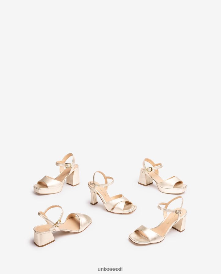 Unisa 88PPB4216 sandaalid kontsa ja platvormiga naised kullast