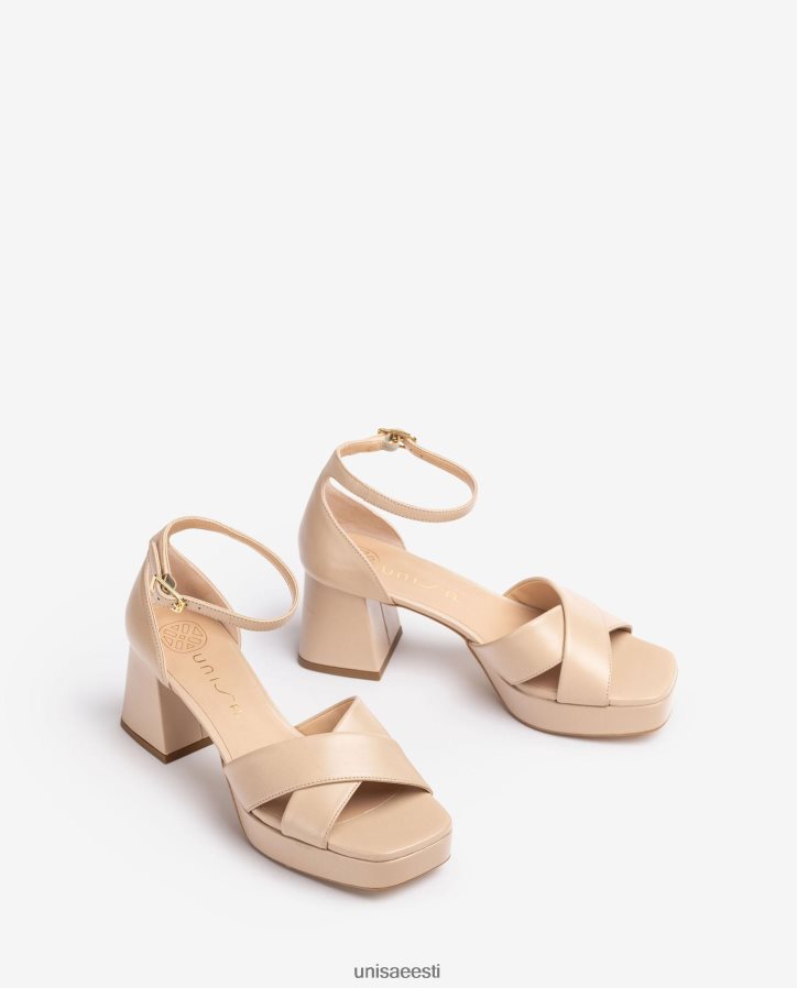Unisa 88PPB4219 sandaalid kontsa ja platvormiga naised beež