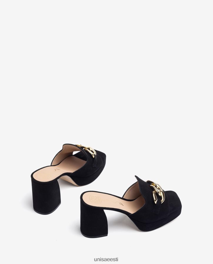 Unisa 88PPB4220 seemisnahast sandaal ketiga naised must