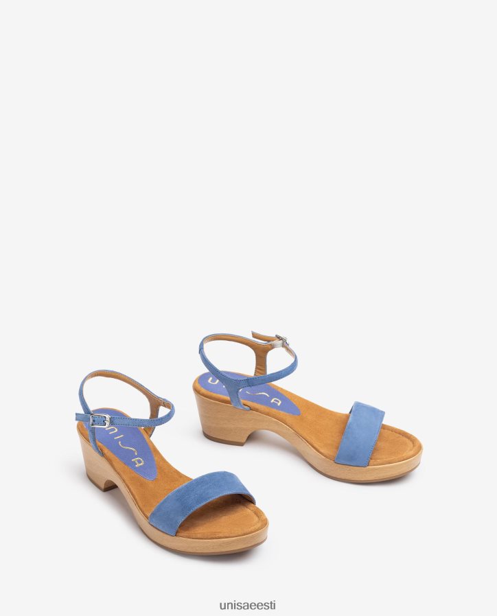 Unisa 88PPB4435 seemisnahast plokist sandaalid naised sinine