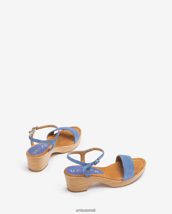 Unisa 88PPB4435 seemisnahast plokist sandaalid naised sinine
