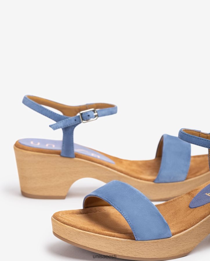 Unisa 88PPB4435 seemisnahast plokist sandaalid naised sinine