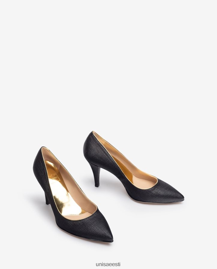 Unisa 88PPB41323 pump valmistatud raffias naised must