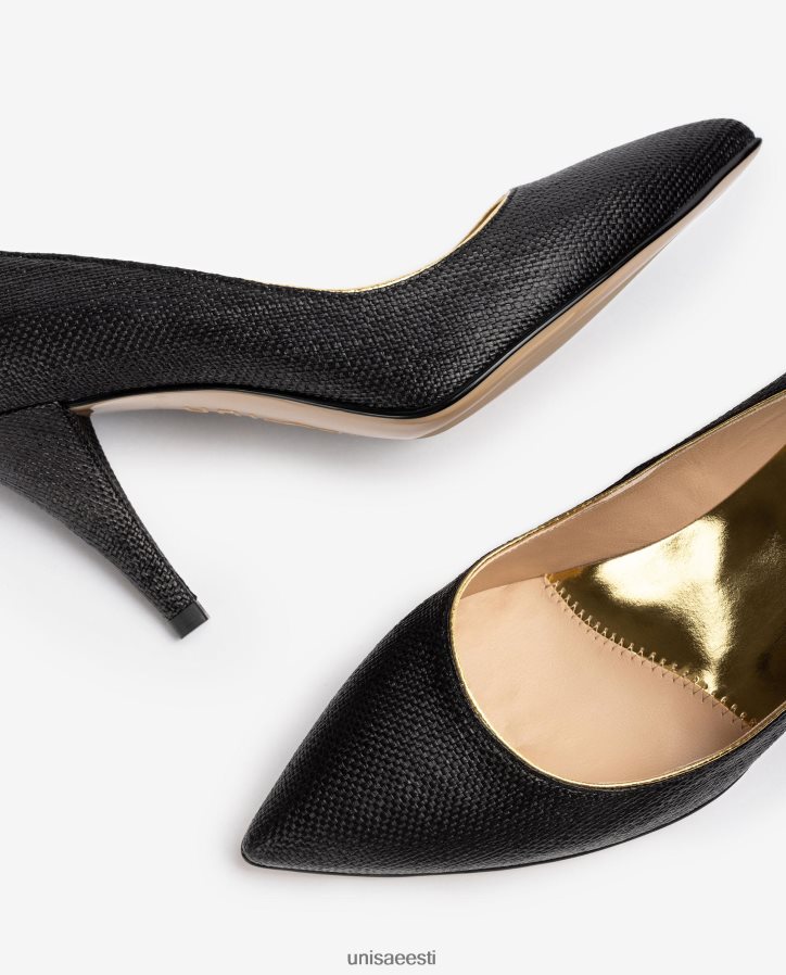 Unisa 88PPB41323 pump valmistatud raffias naised must