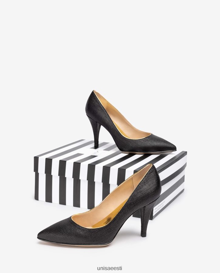 Unisa 88PPB41323 pump valmistatud raffias naised must
